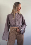 Blouse | C H E Q U E R E D | cropped