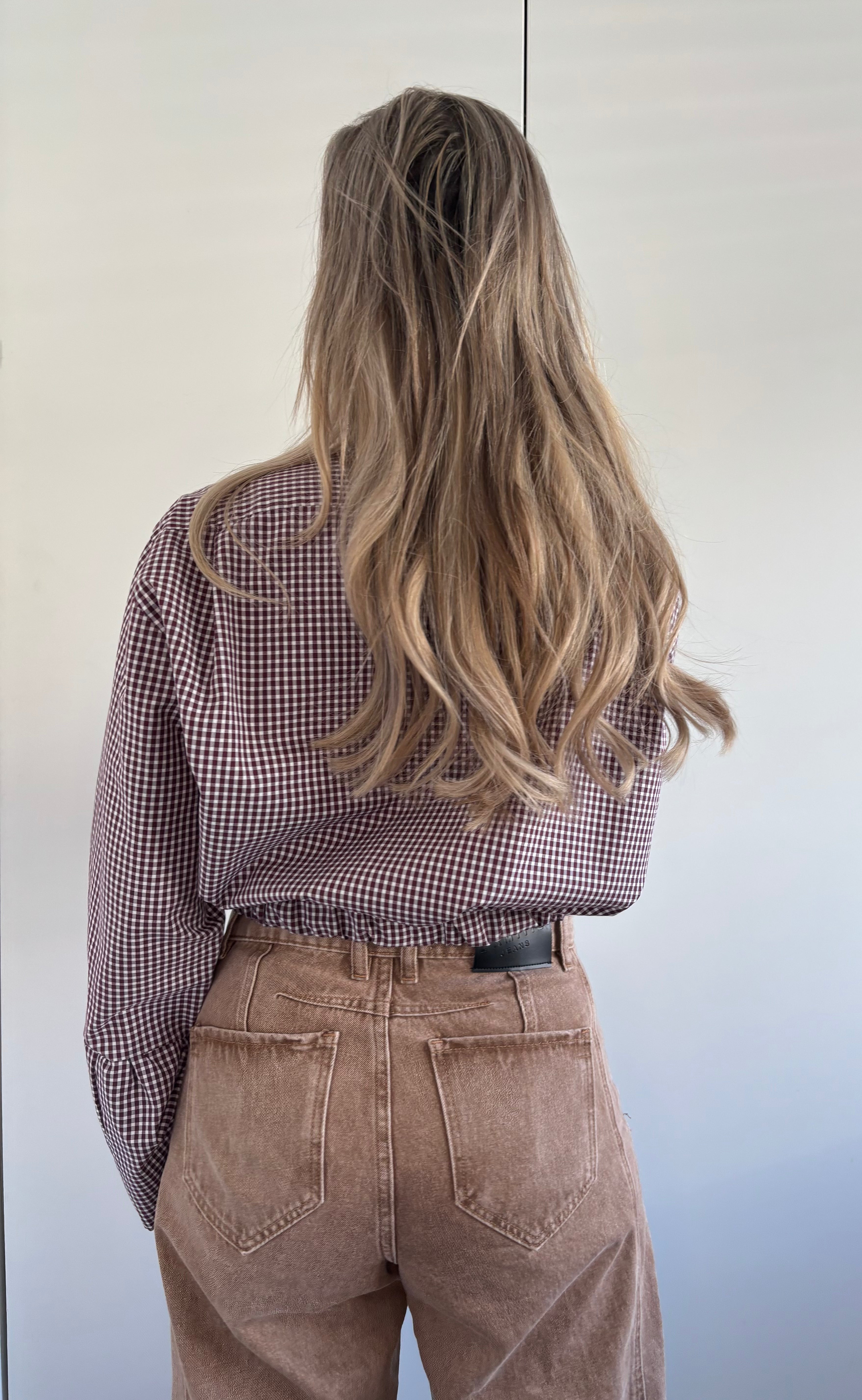 Blouse | C H E Q U E R E D | cropped
