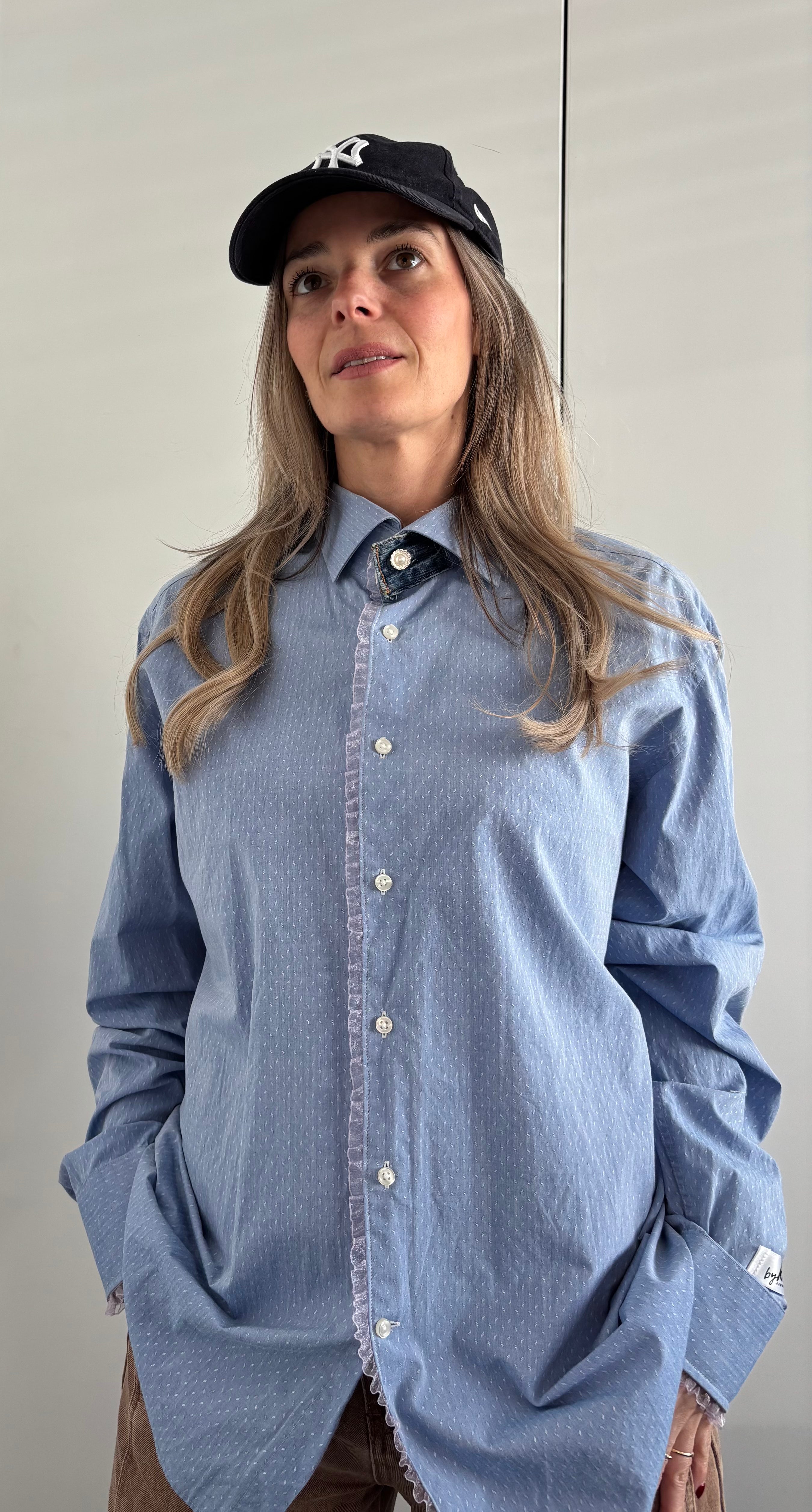 Blouse | B L U E  | denim details