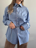 Blouse | B L U E  | denim details
