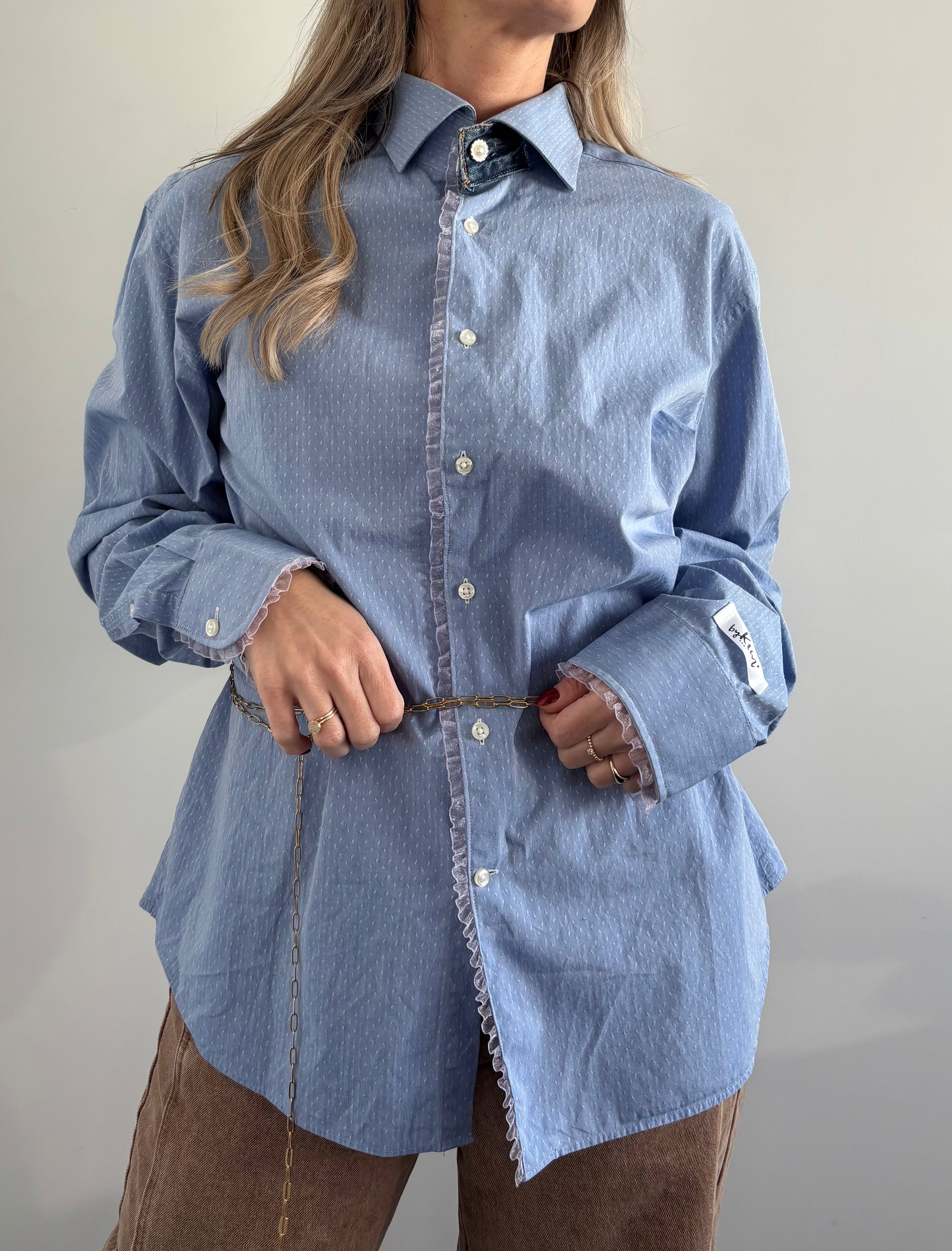 Blouse | B L U E  | denim details