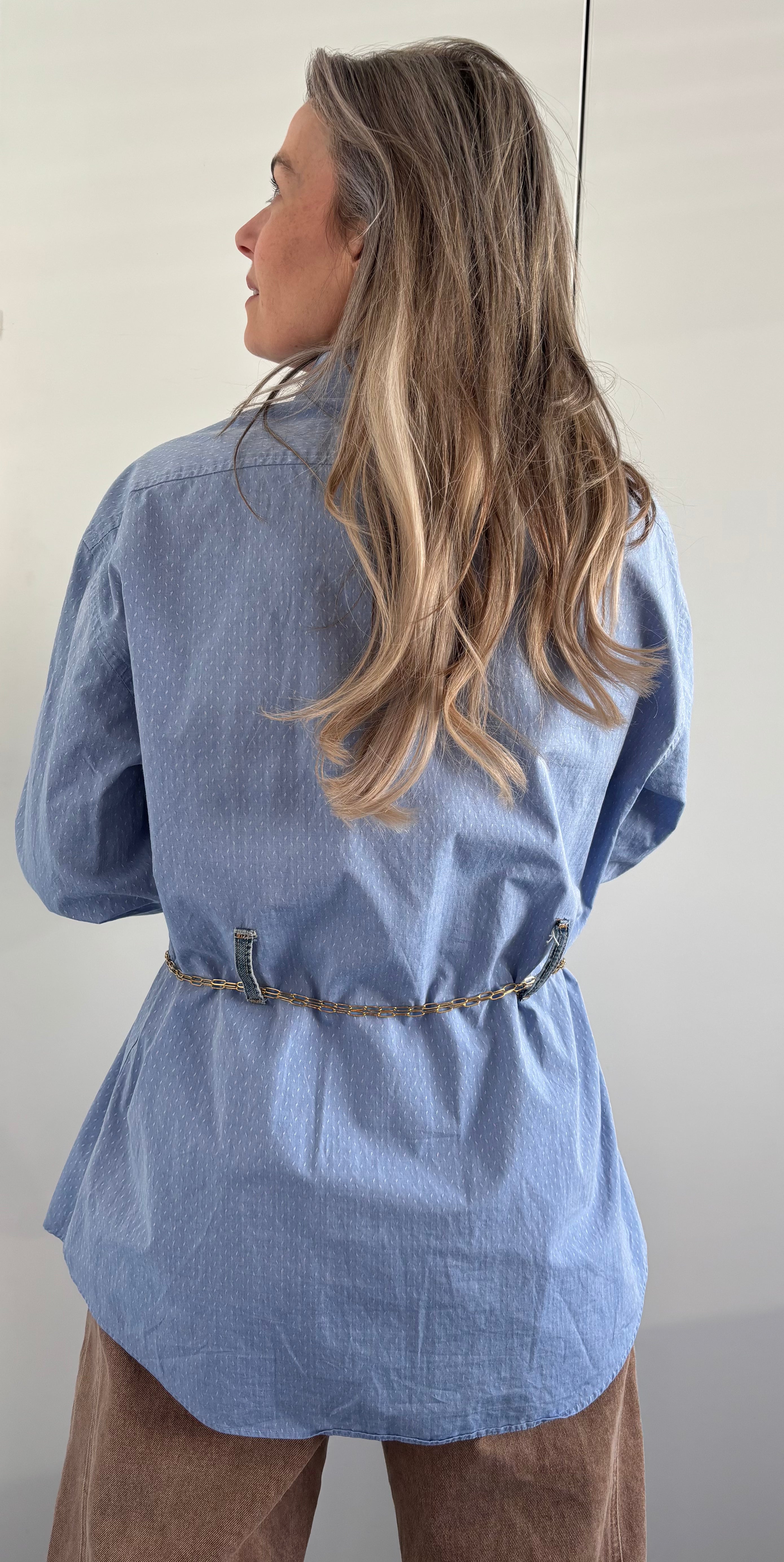 Blouse | B L U E  | denim details