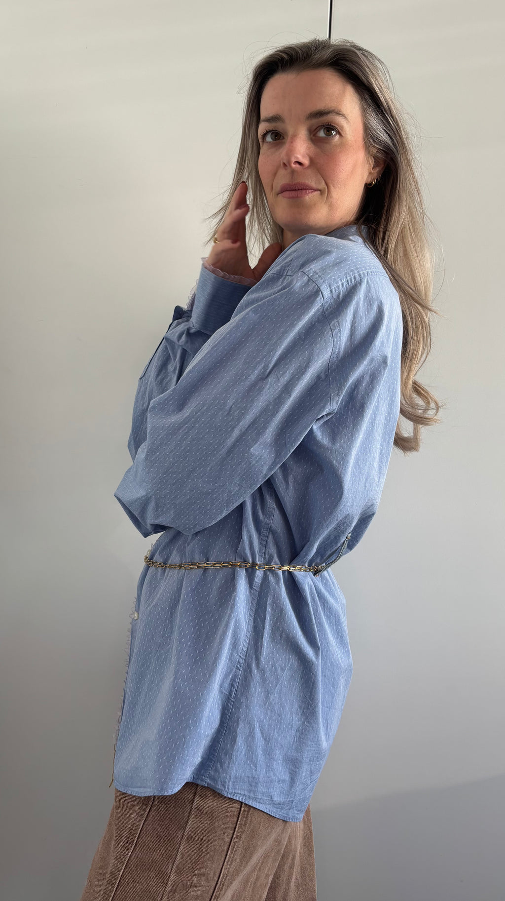 Blouse | B L U E  | denim details