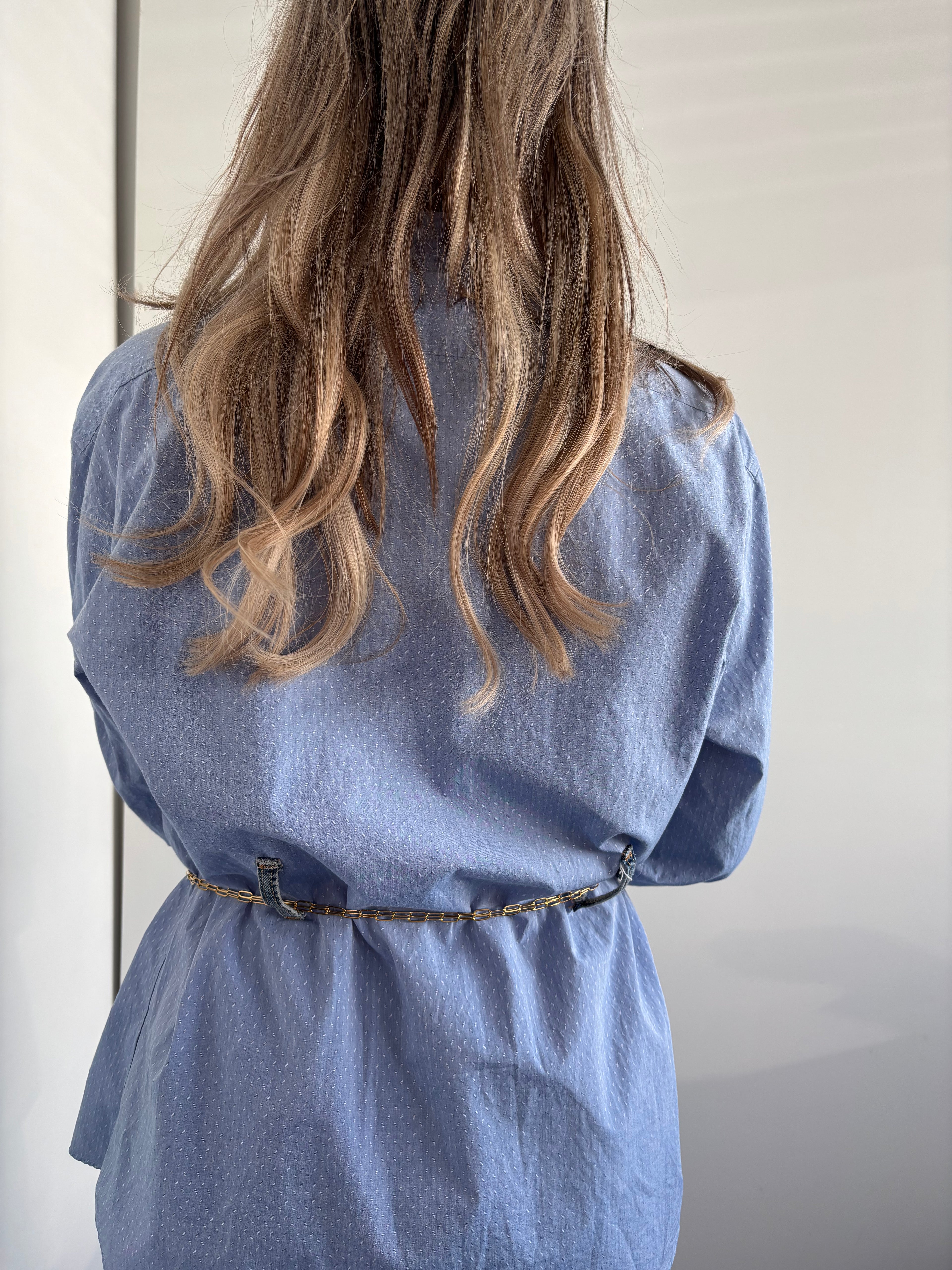 Blouse | B L U E  | denim details